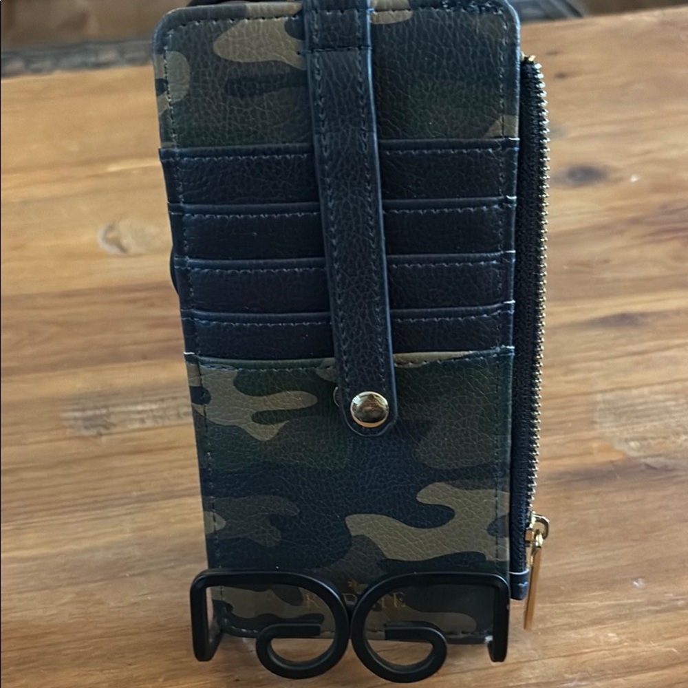 Camo Card Holder Wristlet - Green & Black